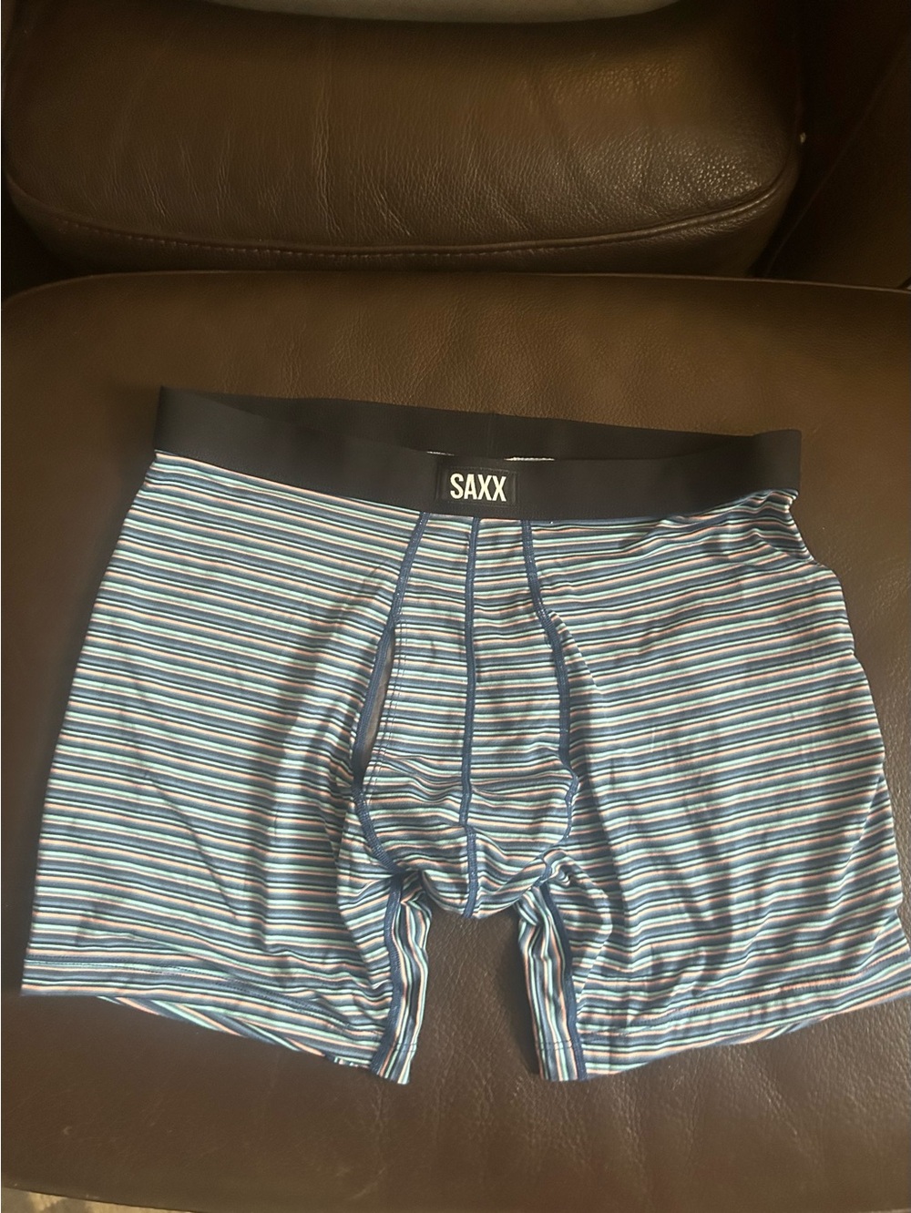 SAXX Men's Daytripper Comfort Stretch Striped Boxer Briefs Large